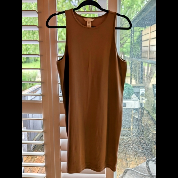 H&M Brown Sleeveless Sheath Mini Dress - Picture 1 of 4